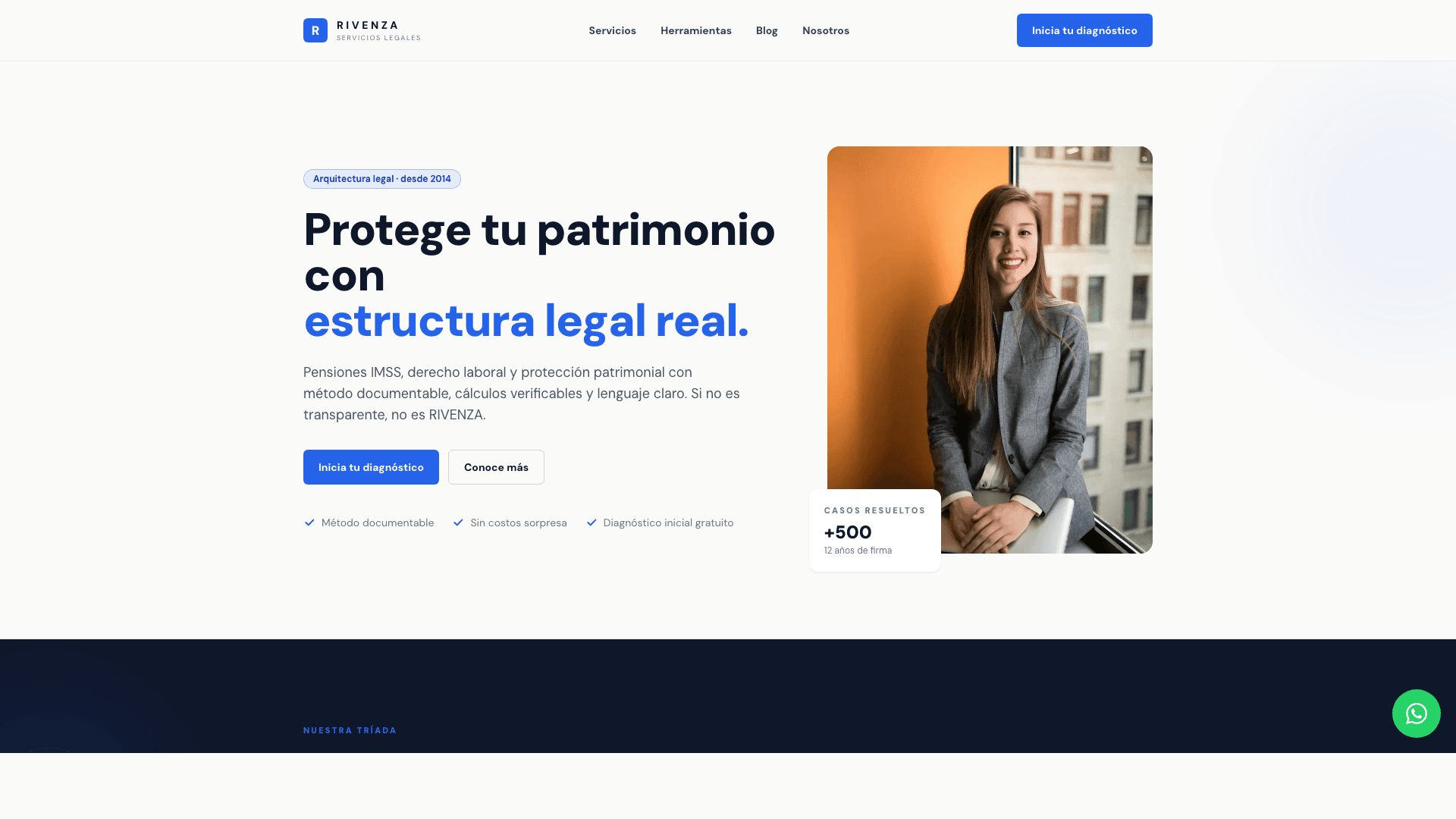 Rivenza — Firma legal especializada en pensiones IMSS y patrimonio. Caso de Nebugrama.